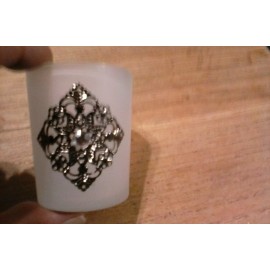 Unbranded Frosted Votive Candle Holder W/ Snowflake Design