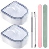 Wifniee Nail Soaking Bowl: 2PCS Soak Off Gel Nail Polish