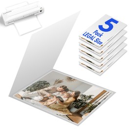 5 Pack Laminator Carrier Sleeve Legal Size Thermal Laminating Carriers