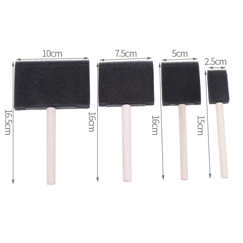 ZJchao brocha Espuma Cepillo Esponja Espuma Limpieza de 4pcs Set