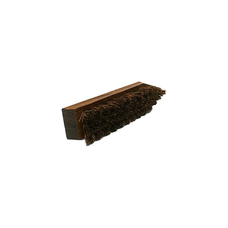 Hebold Schuhmacherei Large Dirt Brush Deluxe Brown Varnished Coconut Fibres