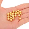 BEADIA 18K Gold Plated Round Spacer Beads 8mm 20pcs for