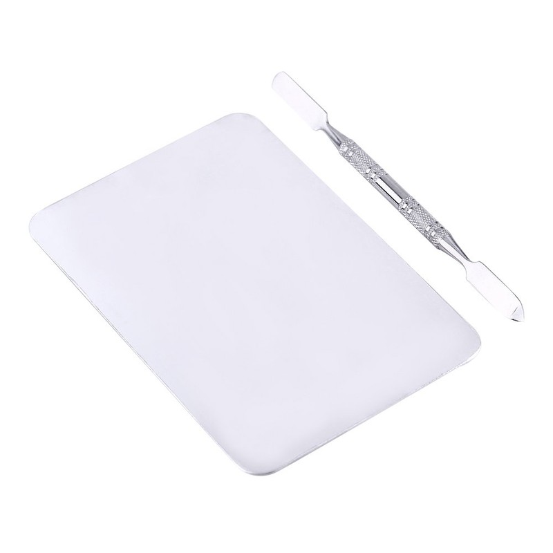 Mixing Palette Small Stainless Steel Makeup Palette Rec Shape Mixing