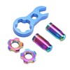 RISK 7pcs Titanium Alloy Bicycle Presta Valve Cap Strong Hardness