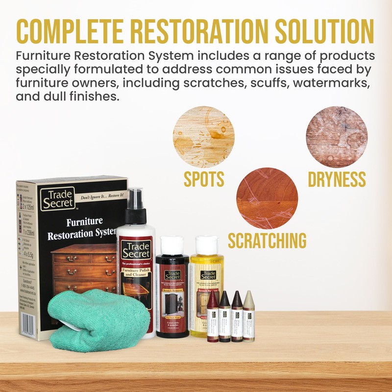 Trade Secret Complete Wood Furniture & Floor Restoration Kit -