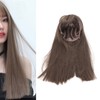 Women Light Brown Wig with Bangs Long Straight Synthetic Realistic