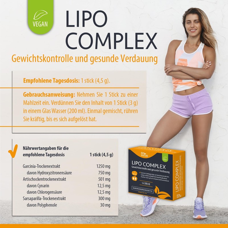 D2 Nature Lipo Complex - 16 sticks - helps control