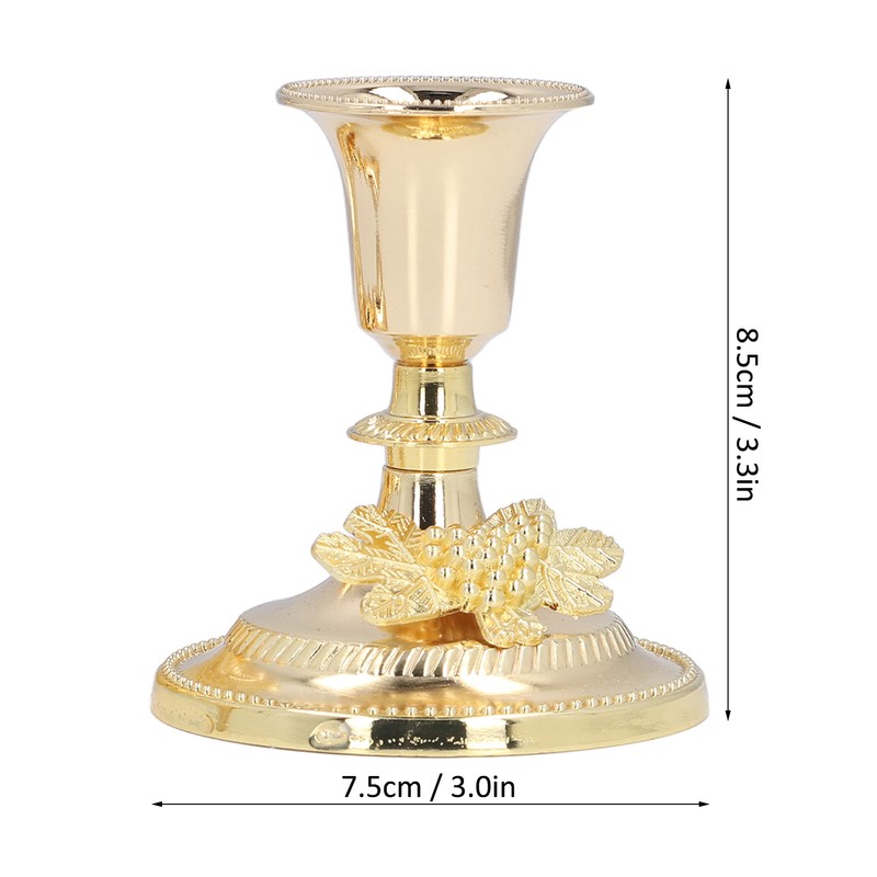 2Pcs Metal Candle Stand Good Stability Multifunctional European Simple Candle