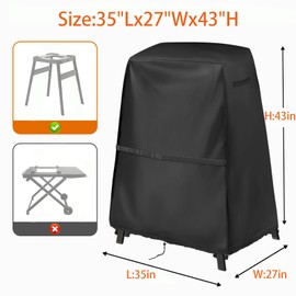 Cover for Ninja Woodfire Outdoor Oven OO101 Series on Its Stand, Waterproof Pizza Oven Cover for Ninja woodfire 8-in-1 Outdoor Oven on Its Stand(Only Cover)