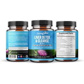 Liver Detox & Cleanse - 28-in-1 Liver Repair Supplement for Men & Women with Milk Thistle, Apple Cider Vinegar, Dandelion Root & Artichoke Extract - Non-GMO - 60 Capsules