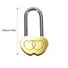 4PCS 50MM Engraved Padlock Double Heart Shaped Lock for Wedding