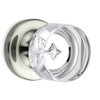 Dummy Round Crystal Door Knobs Satin Nickel Round Rosette