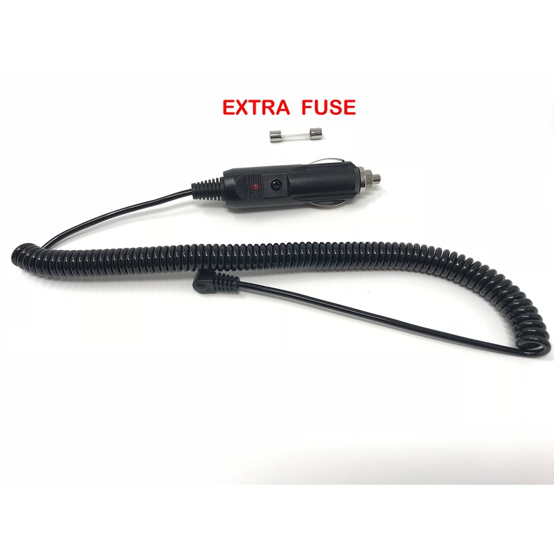 CAR Coiled Power Cord Compatible Replacement for Cobra ESD-7570, ESD-9275,
