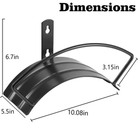 Eastrans Wall Mount Garden Hose Holder, Heavy Duty Water Hose Holder Easily Holds Up to 125 Feet 3/4’’ Hose, Solid Metal & Rust-Free, Perfect Garden Hose Storage for Outside Yard Lawn,Black