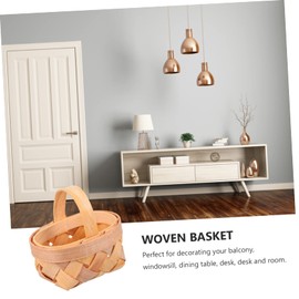 Kichvoe 12pcs Mini Woven Wood Chip Baskets Decorative Storage Baskets for Home Office College Dorm Craft Area Stylish Ornaments with Fine Workmanship and Sturdy Design