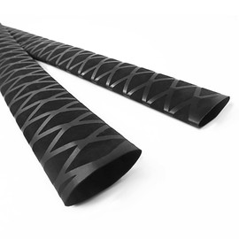 eTekGo X-Tube Heat Shrink Wrap Tubing 39"&64" Lengths for Rod Grips-5 Color 14 Sizes (Black, Diamter：25mm; Length：39)