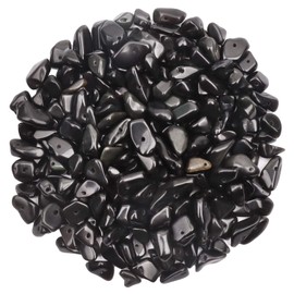 Black Obsidian 500 Pieces Beads for Threading Gemstone Beads Crystal Beads for Bracelets 5-8 mm Crystals Stones with Hole for DIY Necklaces Earrings Jewellery Crafts