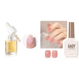 GAOY GAOY Jelly Nude Gel Nail Polish and Cuticle Oil, 20ml Cuticle Care Strengthener Oil
