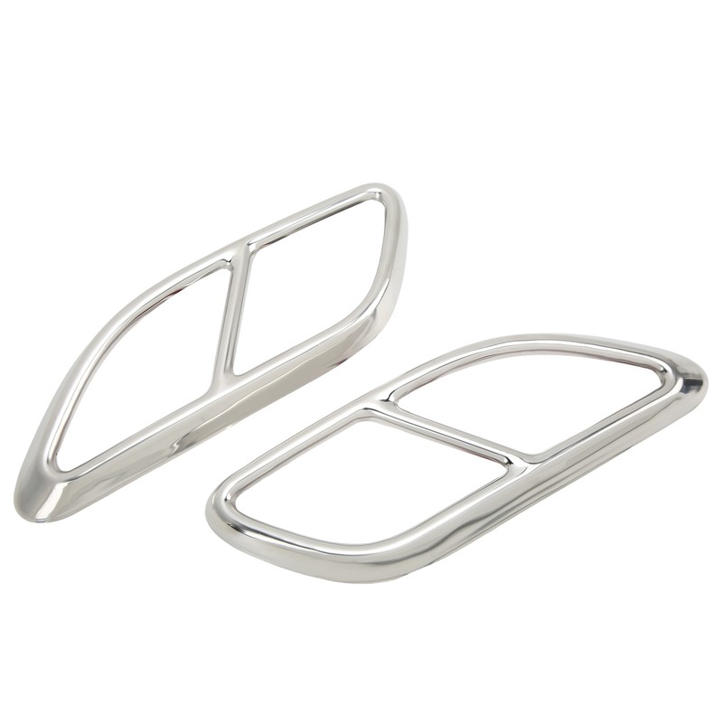 2PCS Quad Exhaust Tip Cover Tail Throat Decoration Replacement for