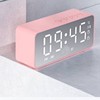 Bluetooth Speaker Alarm Clock Multifunction Electric Alarm Clocks Mirror Surface