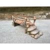 Mokoboho Fairy Garden Bridge, Acrylic, Stone and Log Design, 7.5"