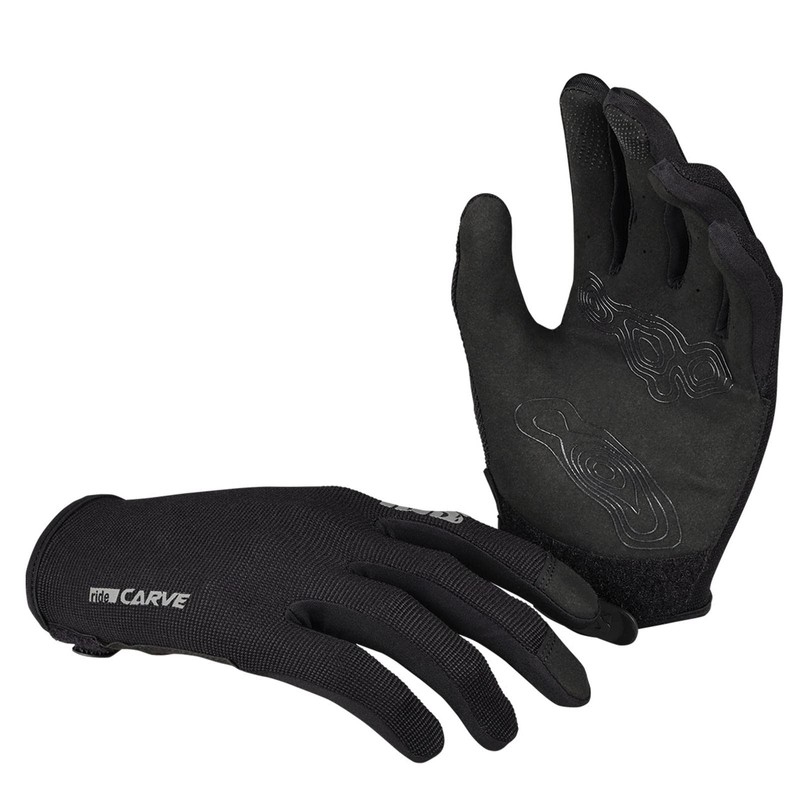 IXS Carve Digger Gloves Black - Ergonomic Robust MTB Gloves,