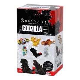 Kawada Nanoblock Mini Nano Godzilla NBMC_12S 1 Box = 6 Pieces, 6 Types in Total