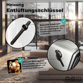 R-Satz Shop Bleed Key – Stainless Steel Heating Key – Heating Bleed – Radiator Bleed Handle – Square Key 5 mm – Stable & Robust