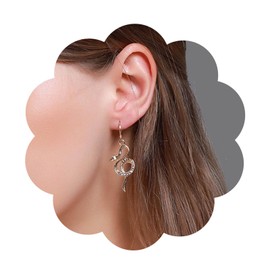 Yienate Dainty Silver Snake Earrings, Medusa Drop Earrings, Cobra Earrings, Statement Animal Stud Earrings for Women and Girls, Alloy Steel