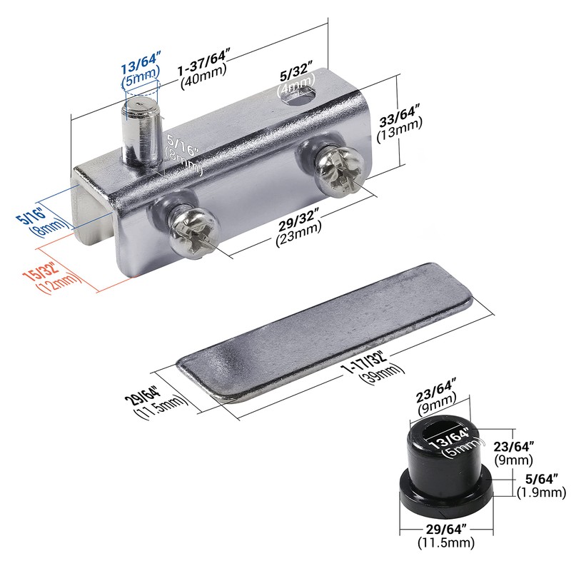 Rok Hardware Glass Door Pivot Hinge for Free Swinging Glass,