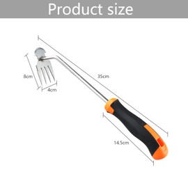 Gardening Hand Weed Remover, Manual Weeder Tools For Garden, Multi Purpose Weeder Grass Removal Tool, Garden Tools Gardening Gifts for Gardening Enthusiasts (Rubber Handle 4 Teeth)