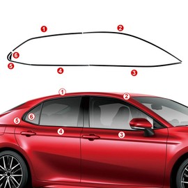 12Pcs Window Trim Compatible with Toyota Camry 2018-2023 Stainless Steel Chrome Window Molding Trim Strip