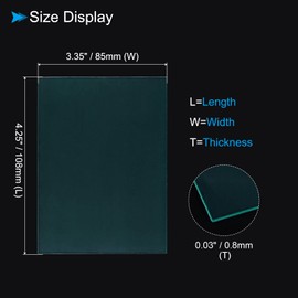 CoCud Welding Helmet Outer Cover Lens, 4.25"x3.35"x0.03" Total Size, Plastic Welding Replacement Lens Filter Covers for Darkening Welding Protective Lens Helmet Accessories, 10-Pieces