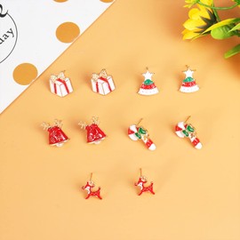 choice of all Christmas Earrings for Women Snowflake Christmas Tree Santa Candy Cane Earrings Holiday Winter Earrings Christmas Gifts Stocking Stuffers