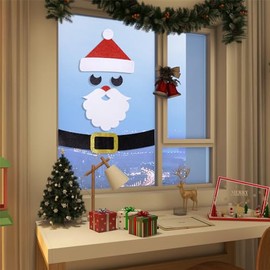 Christmas Door Decorations & Stickers - Snowman, Santa Claus Wall Stickers