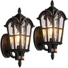 2-Pack Motion Sensor Outdoor Wall Lights, Dusk to Dawn Porch