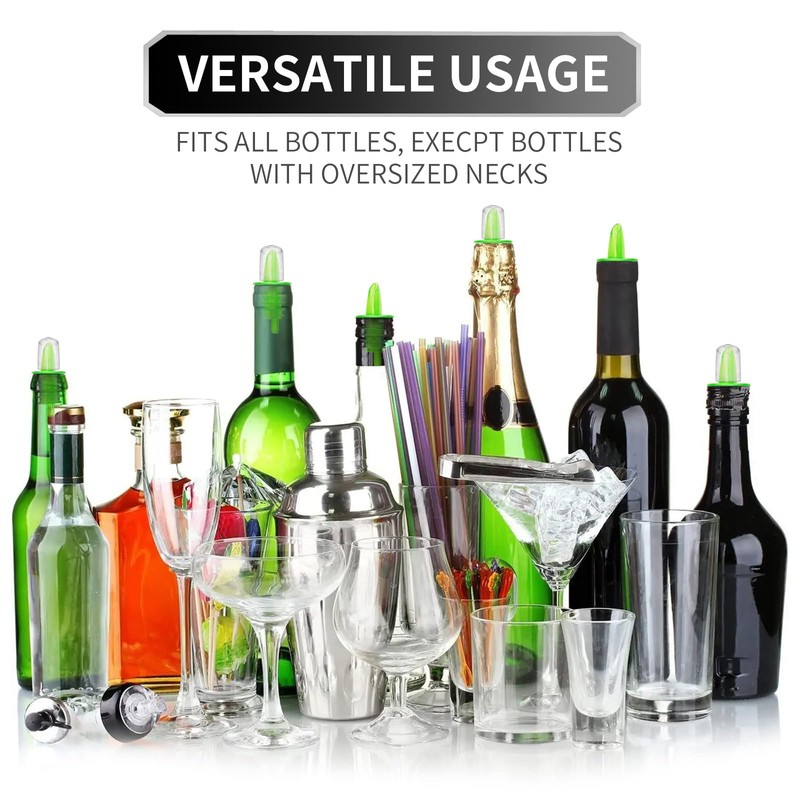 12 PCS Bottle Pourers And 12 PCS rubber pourers dust