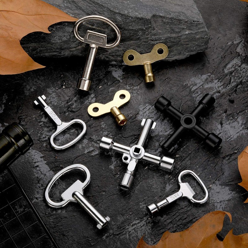 Mudder 11 Pcs Multi Functional Utility Key Kit Plumbers Key