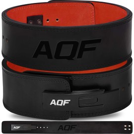 AQF Cintura Palestra Uomo - 4" Larga 13mm Spessa Cintura Palestra Sollevamento Pesi Powerlifting - Pesistica Leva Fibbia Belt - Cintura Schiena Sostegno per Bodybuilding (Fibbia in Lega, M)