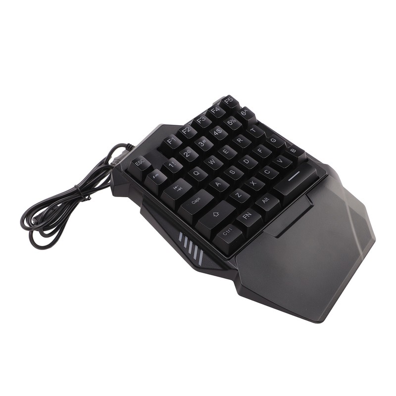 One Handed Gaming Keyboard Mouse Converter Wired 35 Keys Backlit