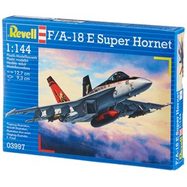Revell Revell_03997 Modellbausatz Flugzeug 1:144 - F/A-18E Super Hornet im Maßstab 1:144, Level 4, originalgetreue Nachbildung mit vielen Details, 3997