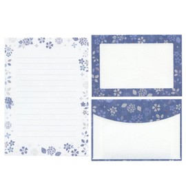 WANOWA 1350124 Letter Set, Indigo, Washi, Cute, Modern