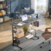 Height Adjustable Standing Desk with Power Outlets, 39" Manual Stand