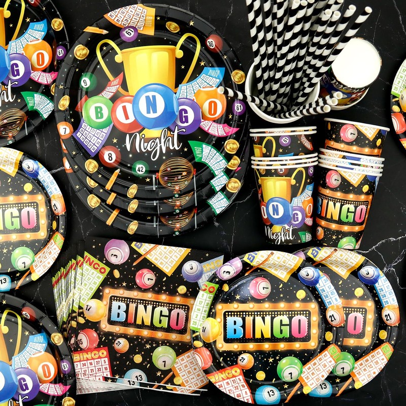 Bingo Party Supplies - Bingo Party Tableware - Dinner Plates