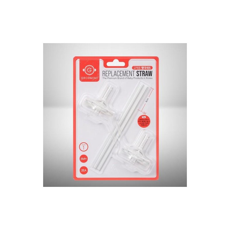 Grosmimi Replacement Straw Kit Stage 1 (6M+)