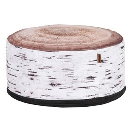 Outdoor/Indoor Pouf Ottoman, Stool for Patio, Office, Classroom or Home Living Space (Pack of 2)