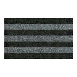 CLEAN MACHINE 10376917 Astroturf Dirt Trapper Doormat, 35.5" x 59.5", Patio Stripe Charcoal