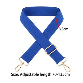 3.8cm Wide Blue Replacement Shoulder Strap, Adjustable Nylon Bag Strap for Handbag Laptop Crossbody, Pack of 1