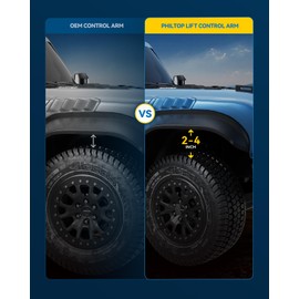 PHILTOP 2pcs 2-4" Lift Front Upper Control Arm for Tacoma 2005-2021 Suspension Kit