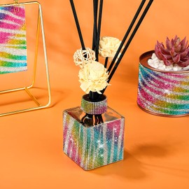 12000 Pieces Bling Crystal Rhinestones Sticker with 2 mm Rhinestones DIY Car Decoration Sticker Self-Adhesive Glitter Rhinestones Crystal Gem Stickers, 9.4 x 7.9 Inch (Rainbow)